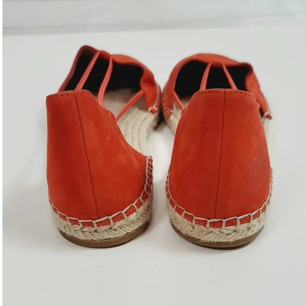 EILEEN FISHER Lee Tumbled Nubuck Espadrille in Red, sz 10